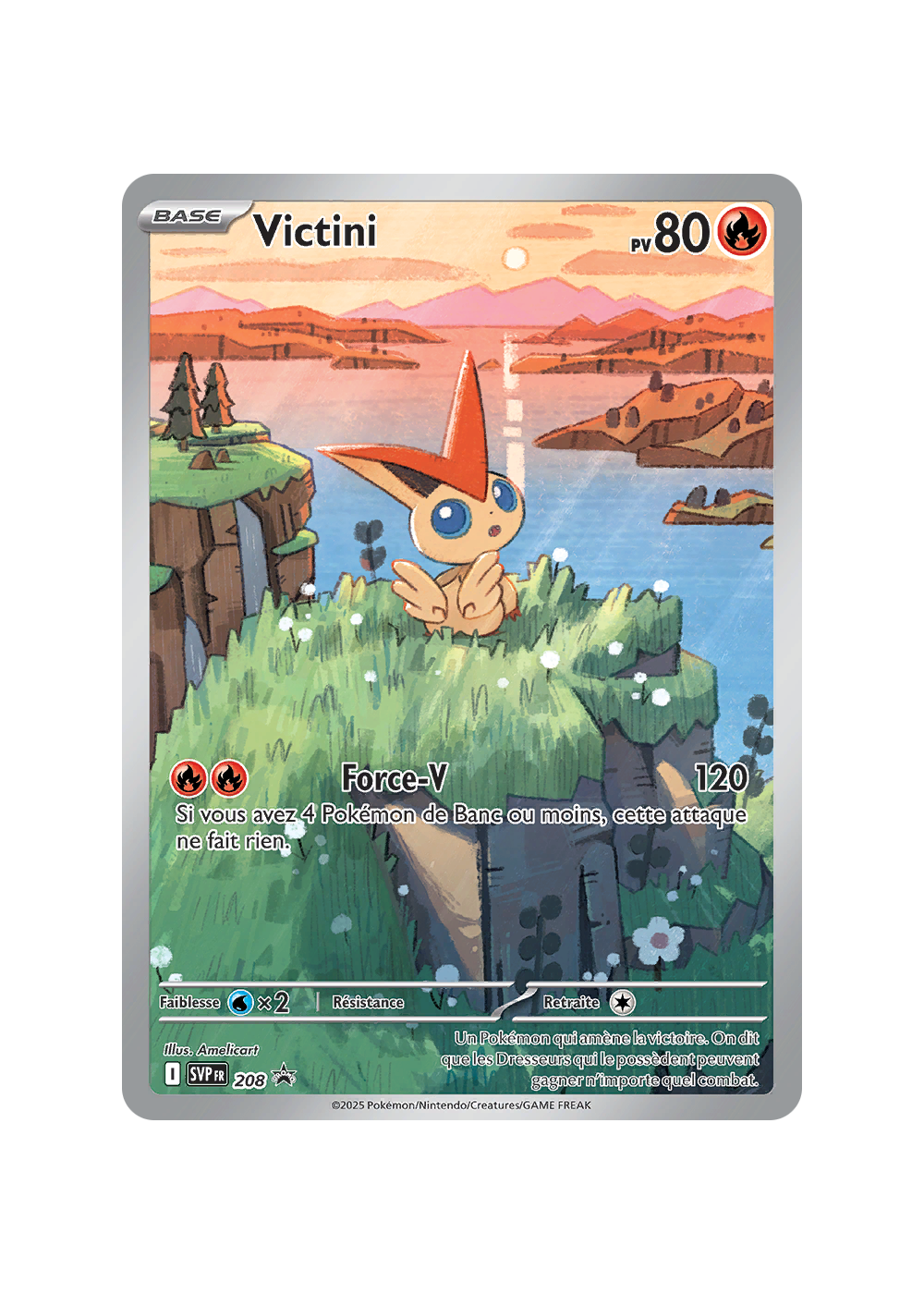 Carte Pokémon Victini AR - Coffret Victini 208 Promo SV - Near Mint