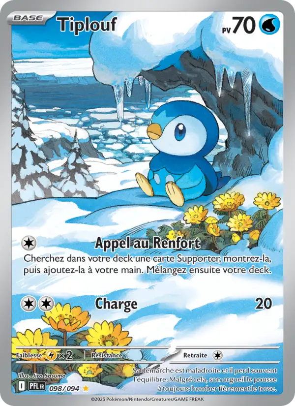 Cartes Pokémon - Tiplouf PFL 98 - ME02 FR NM